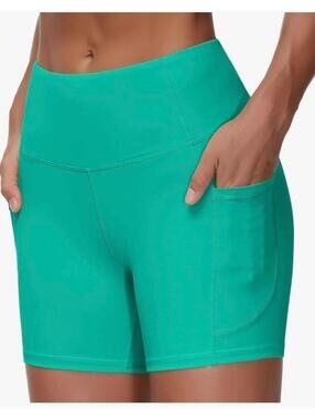 The gym people high waist tummy control 5 inch yoga shorts